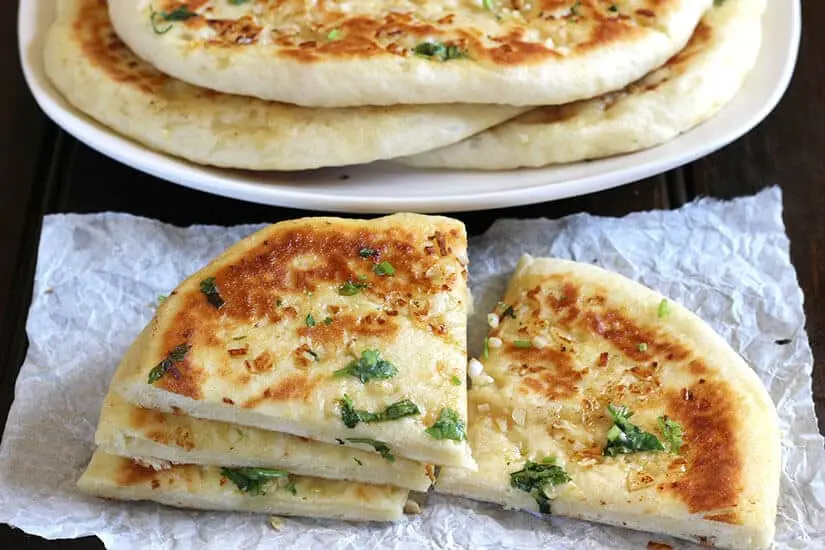 Cheesy Garlic Naan Bread Recipe