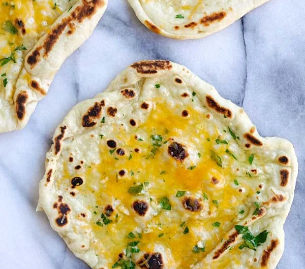 Cheesy Garlic Naan Bread Recipe