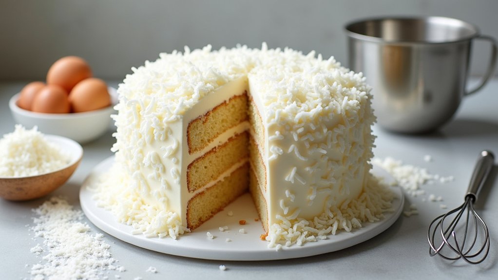coconut cake baking process