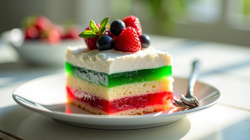 colorful jello infused cake