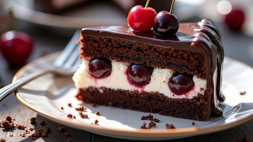 decadent chocolate cherry dessert