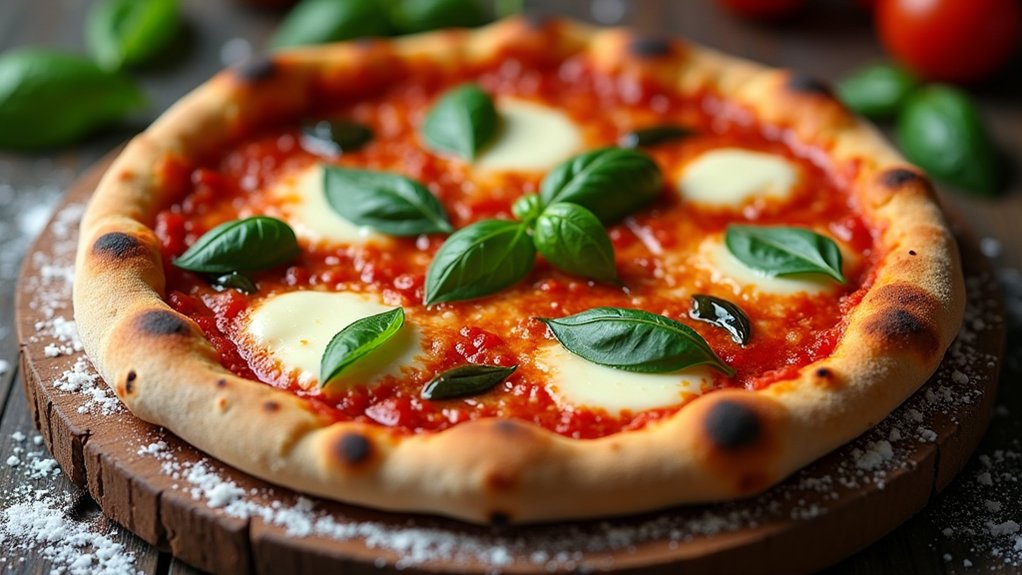 delicious homemade margherita pizza