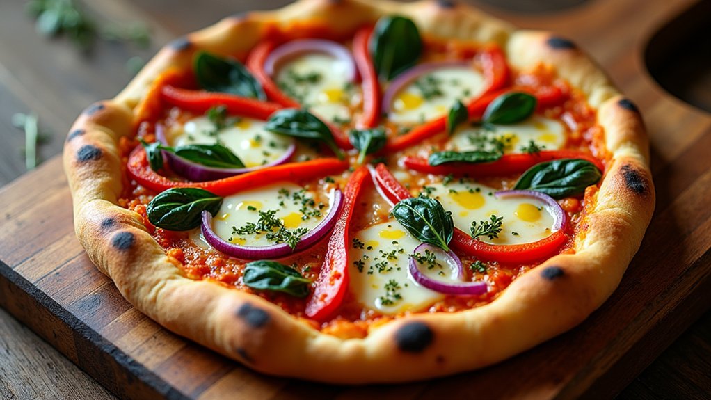 delicious homemade veggie pizza