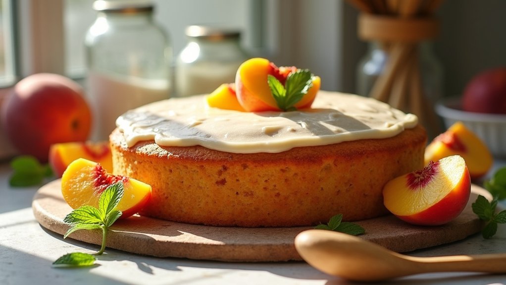 delicious summer peach cake