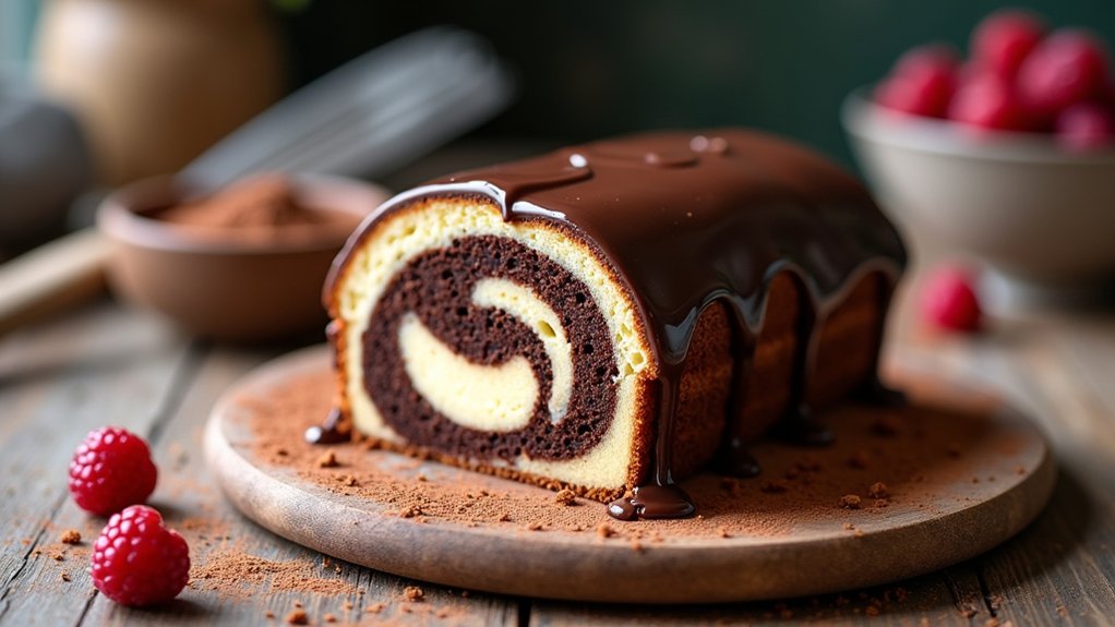 delightful chocolate vanilla cake