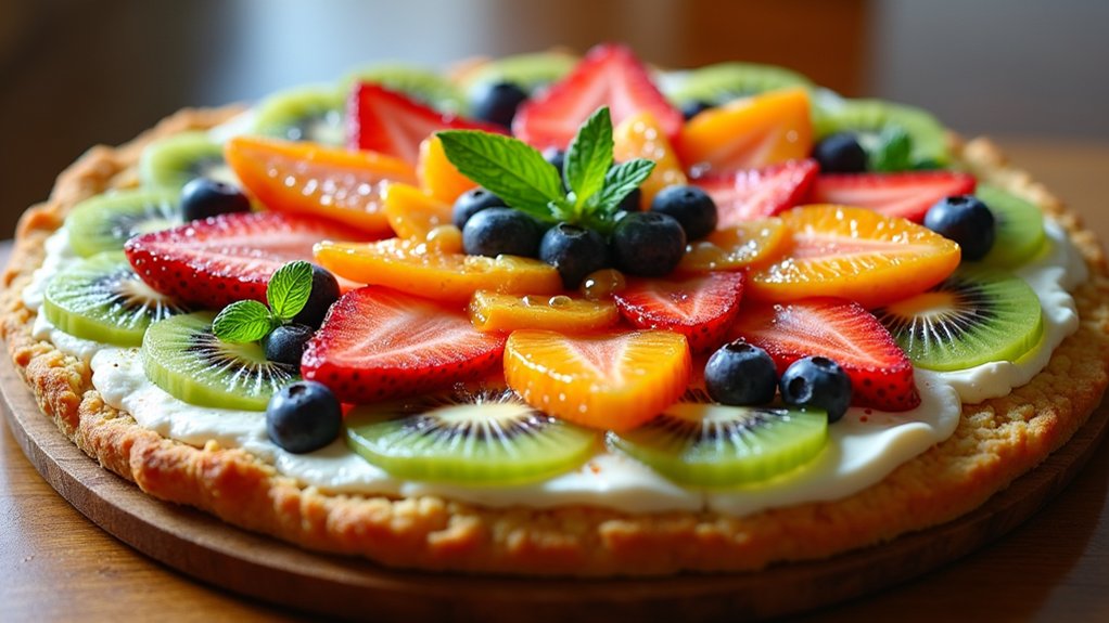 fruit pizza with frosting