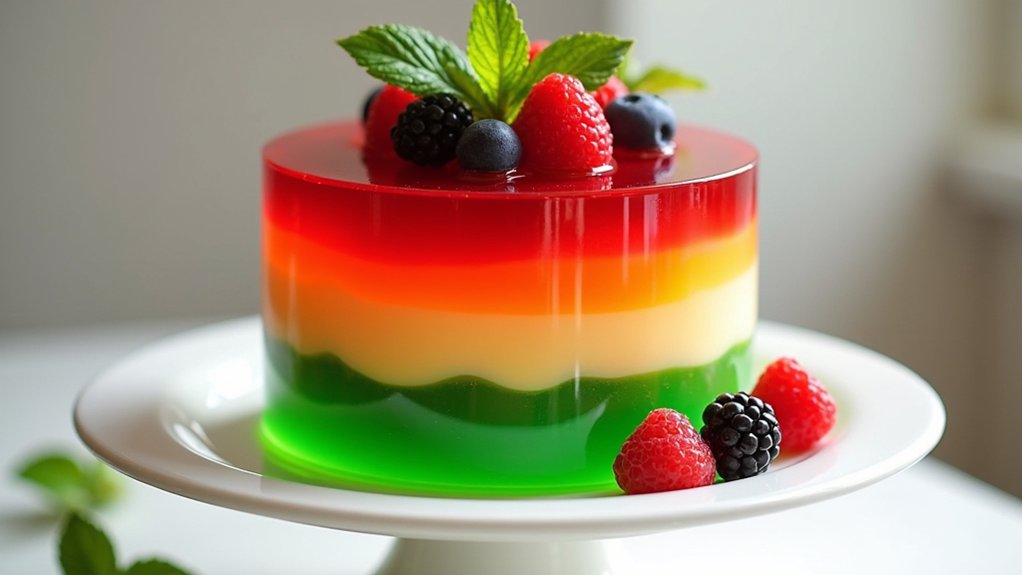 jello infused layered cake delight