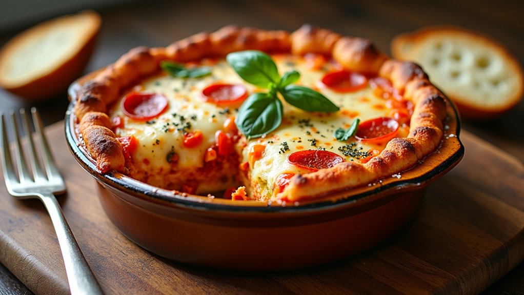 layered pizza casserole recipe