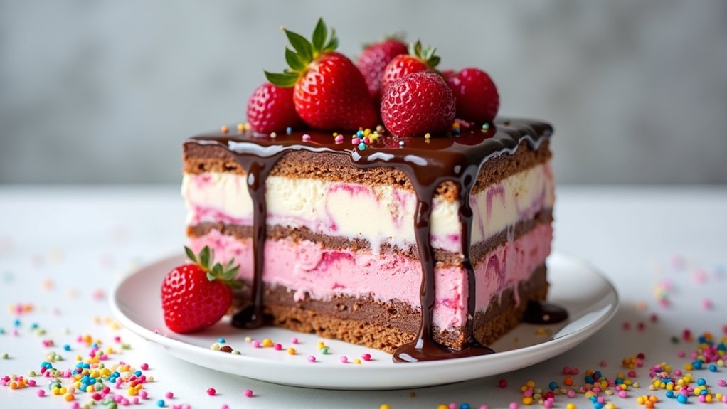 making ice cream cake