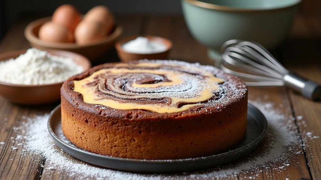 marble cake baking process