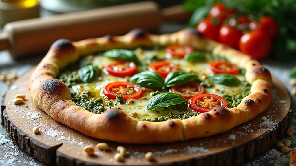 pesto pizza preparation steps