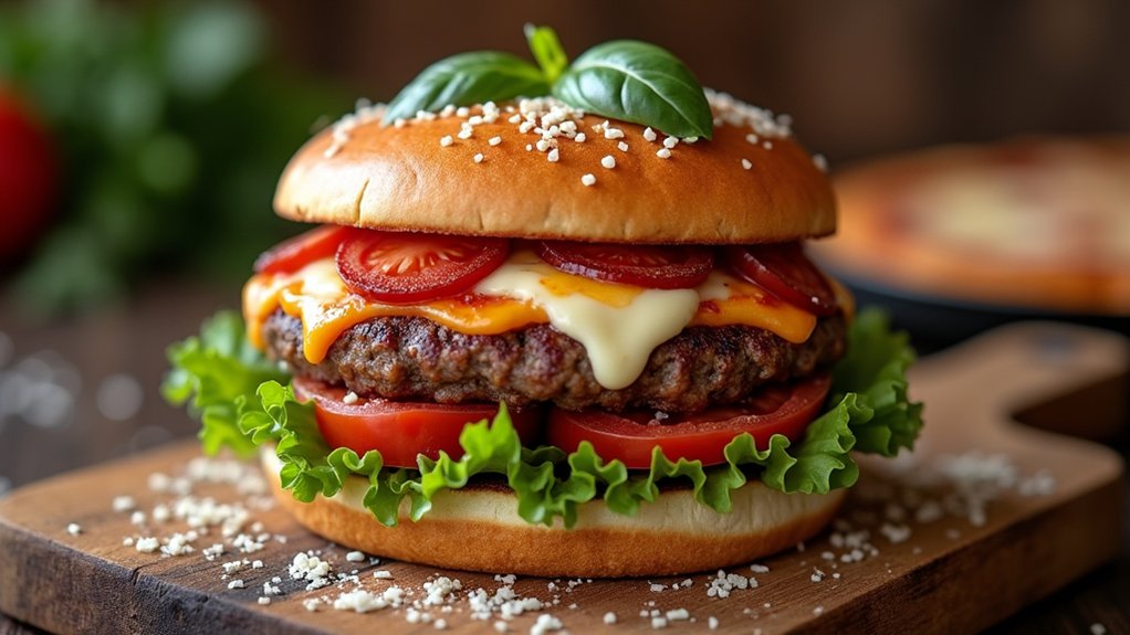 pizza flavored burger creativity