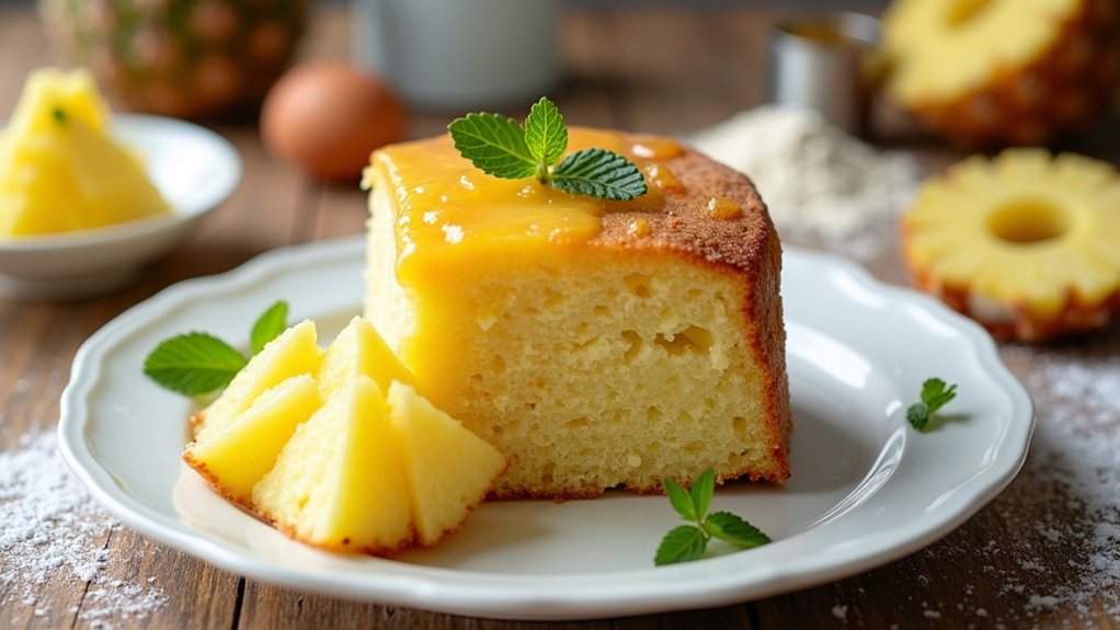 preheat mix add pineapple