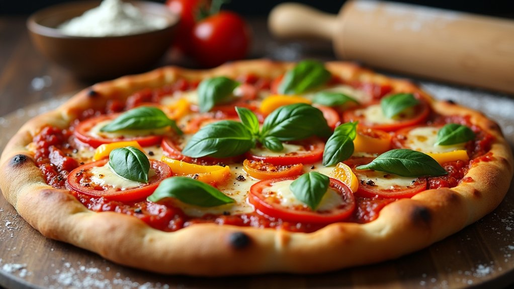 preheat sauce toppings bake