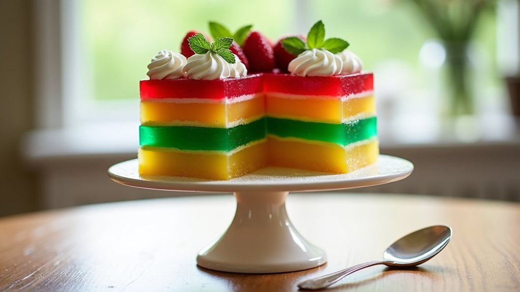 prepare cake and jello