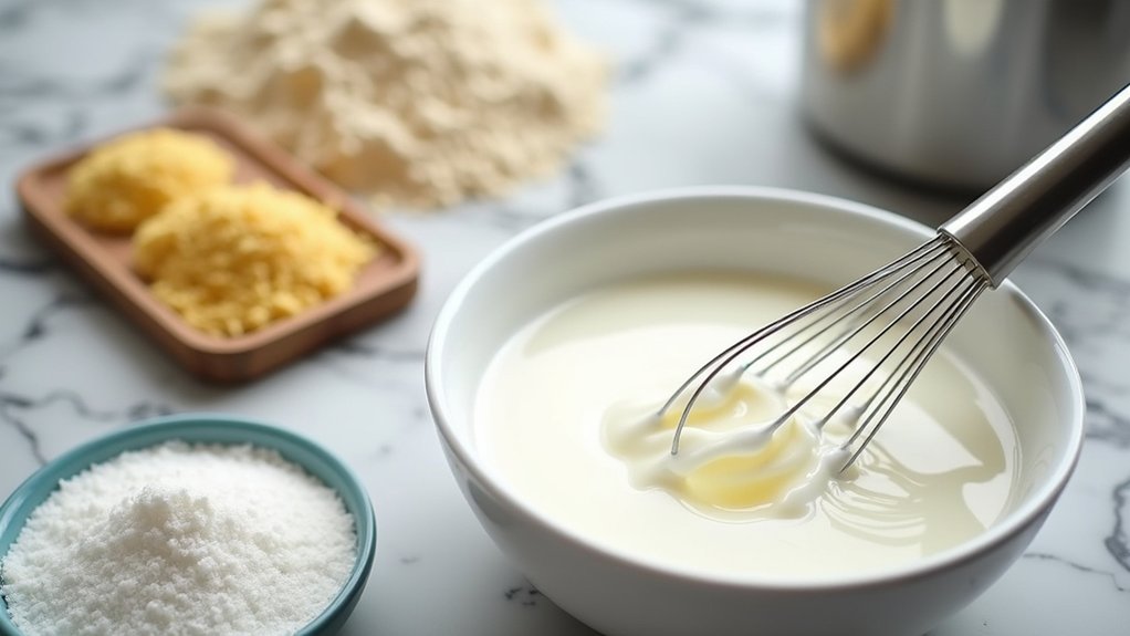 simmering milk and sugar