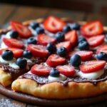 sweet indulgent dessert pizza