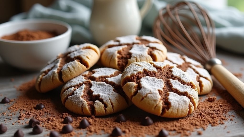 chewy chocolate crinkle cookies
