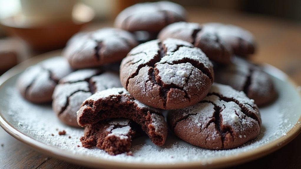 chilled chocolate crinkle cookies