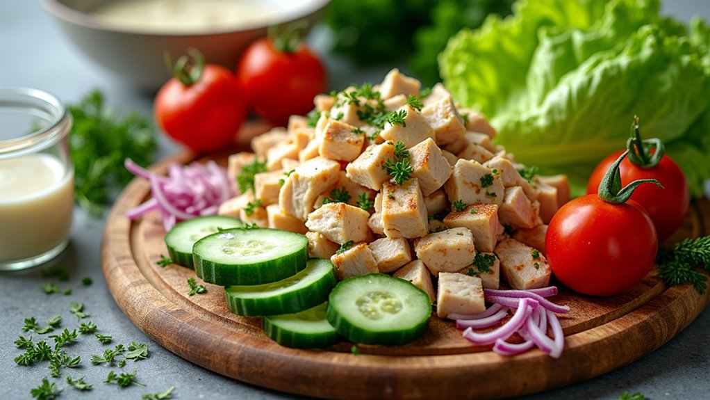 cooking chicken and veggies