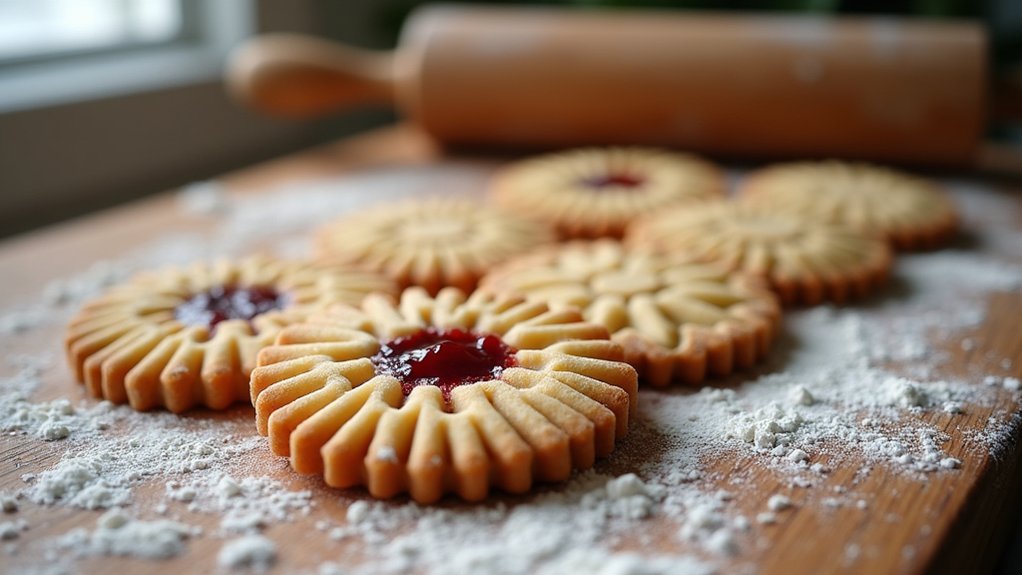 cooking linzer cookies together