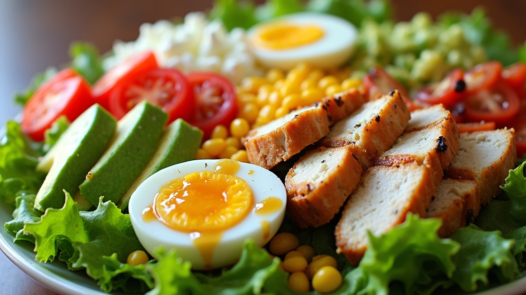 Cobb Salad Recipe crisp salad with toppings