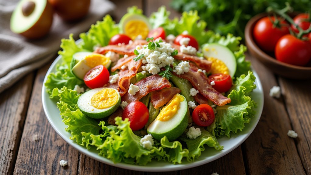 crispy colorful cobb salad