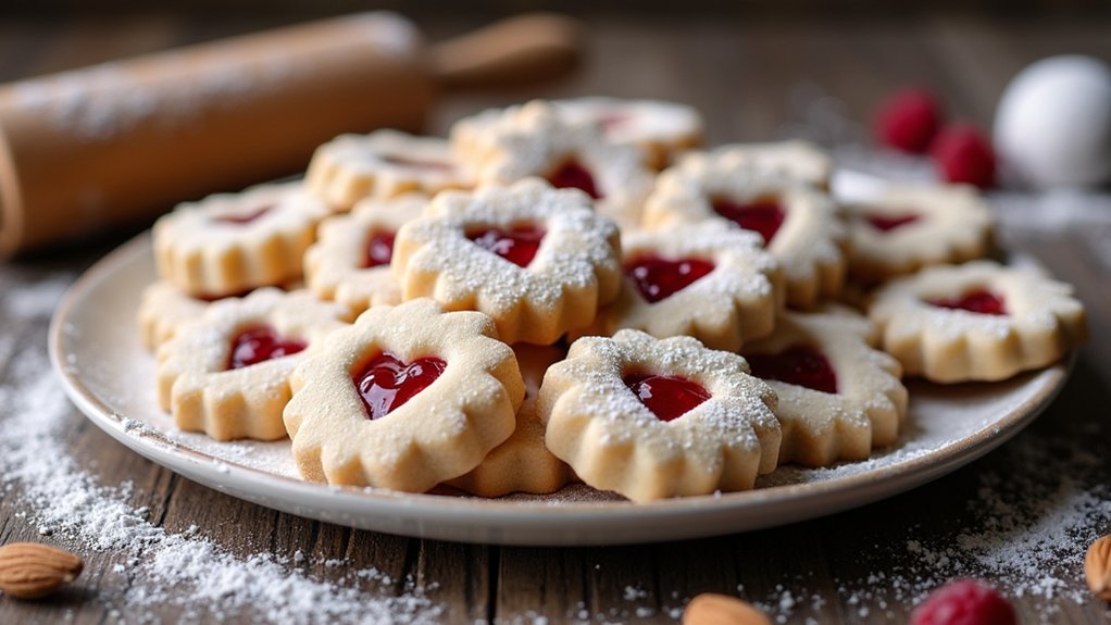 delightful almond jam cookies