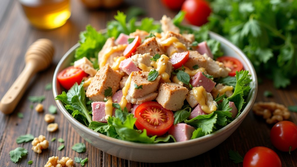 honey baked ham chicken salad