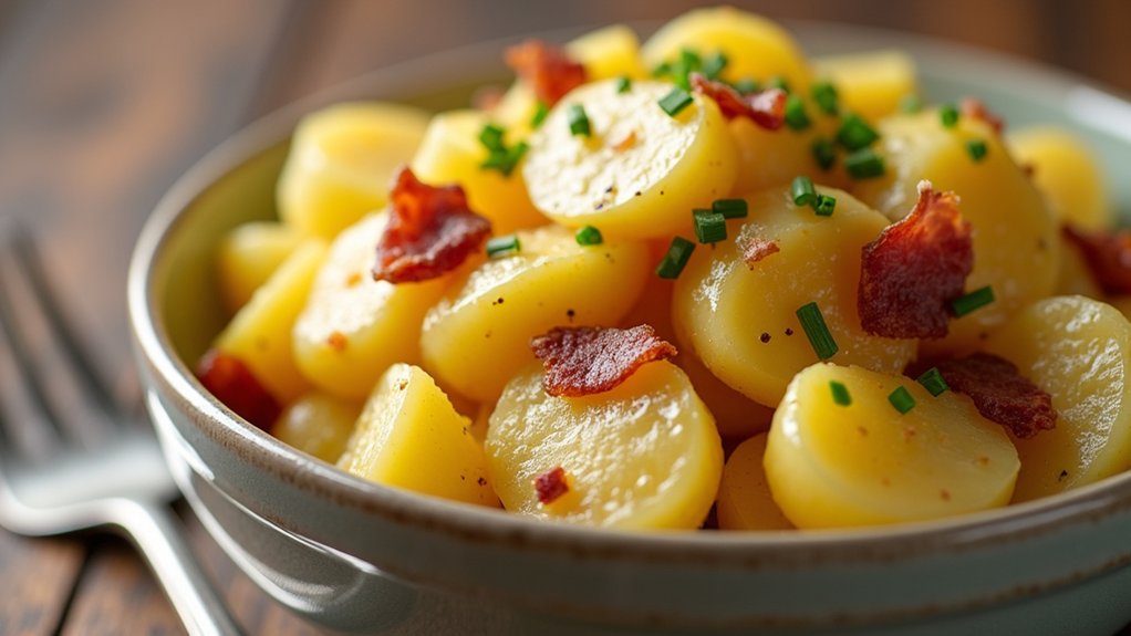 warm tangy potato salad
