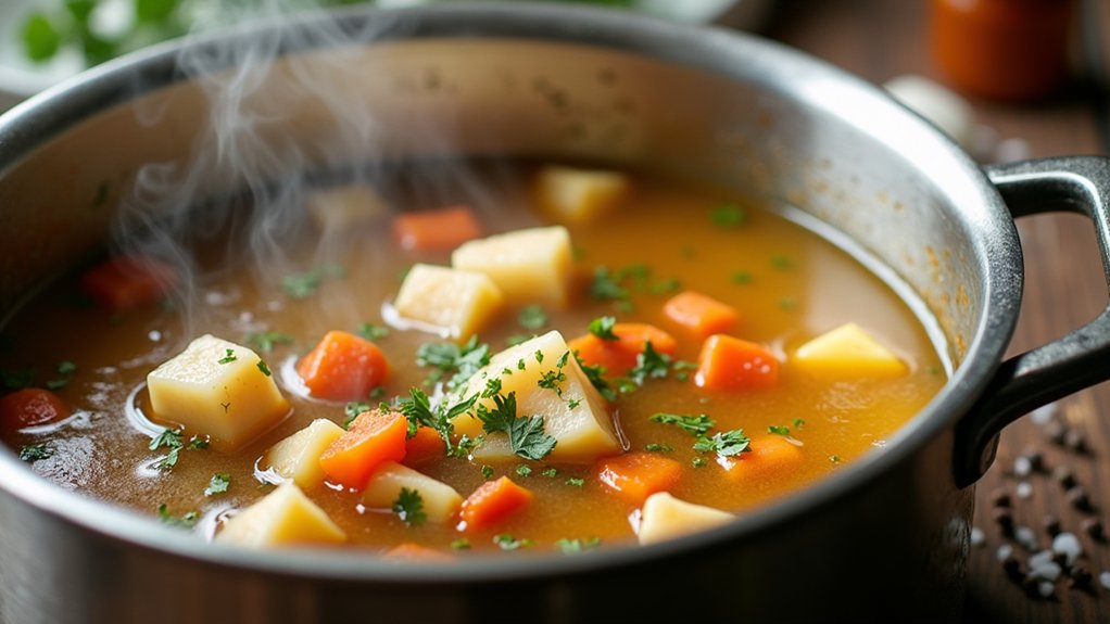 add broth and seasonings