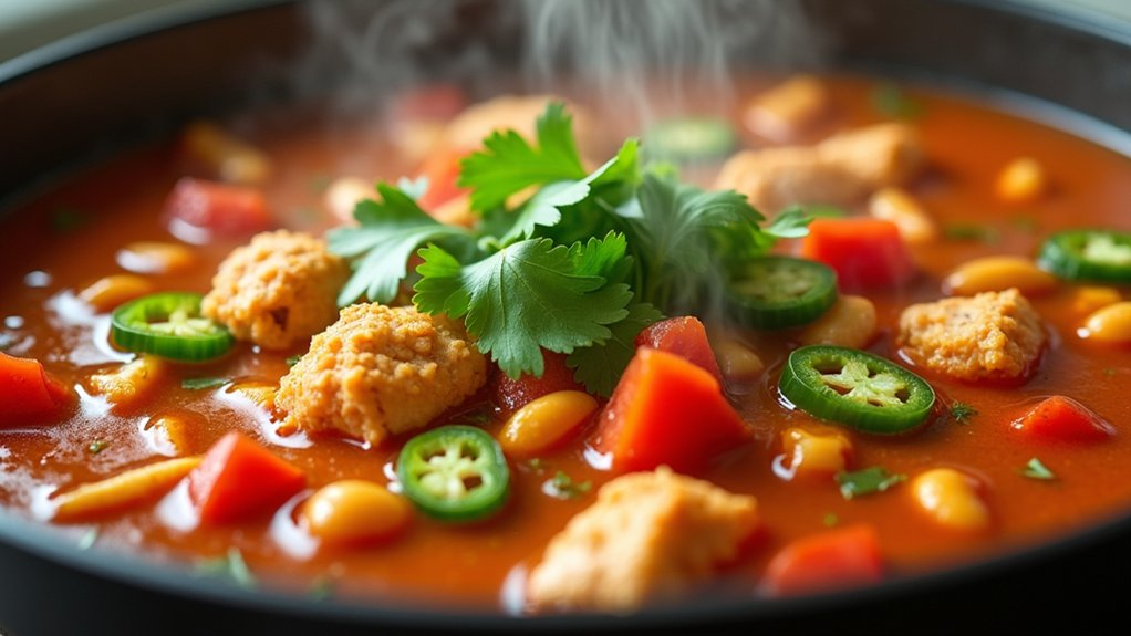 add chicken and broth