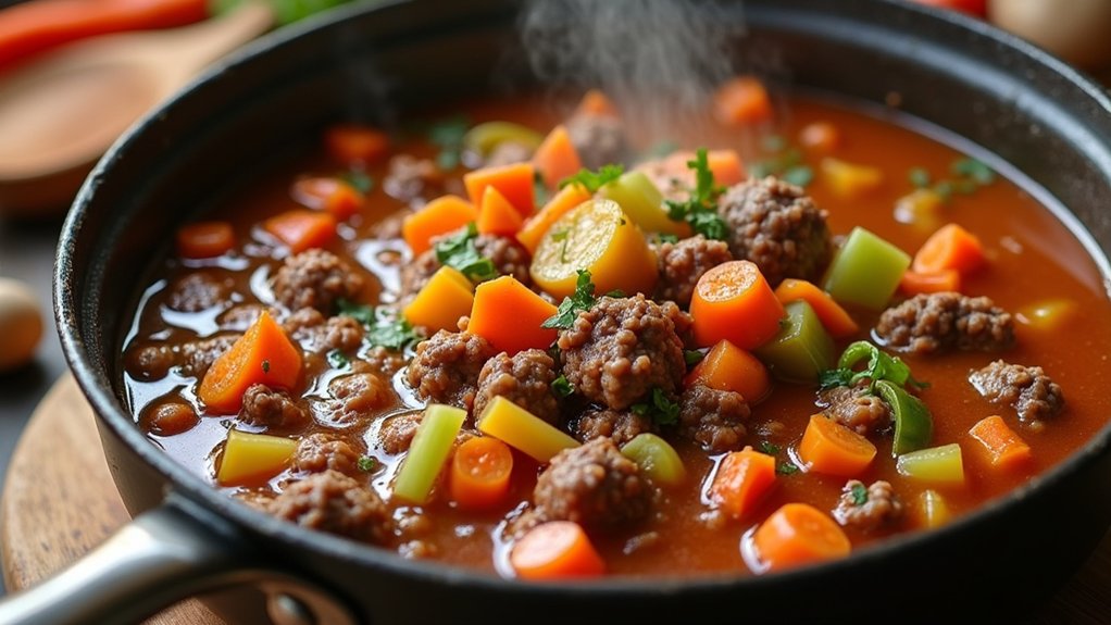 add colorful chopped vegetables