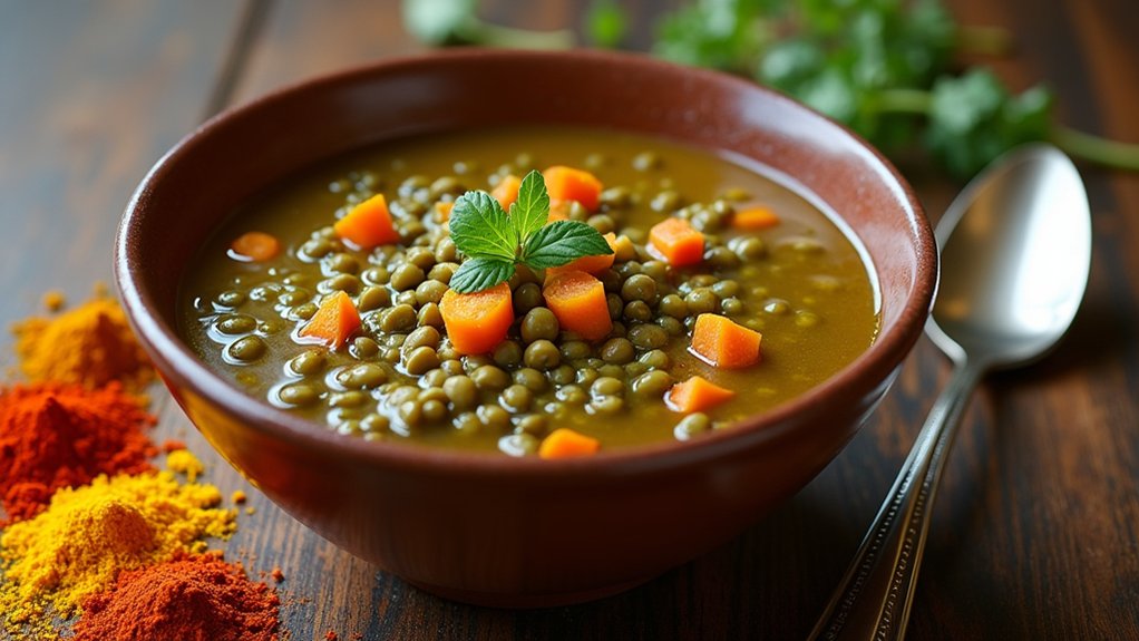 add lentils and spices