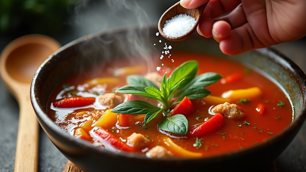 adjust seasoning for flavor