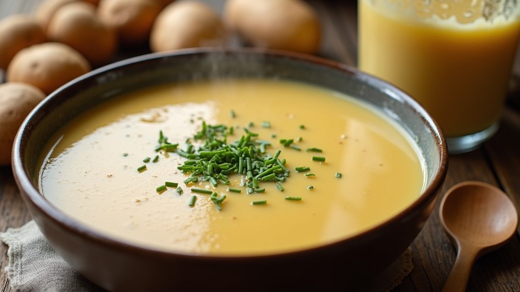blend potatoes for creamy soup