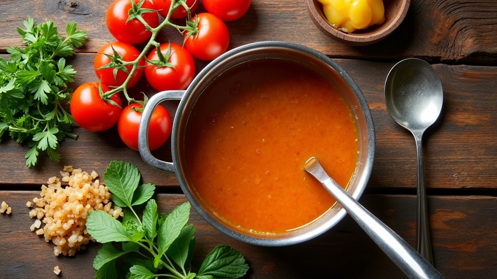 blend simmer garnish enjoy