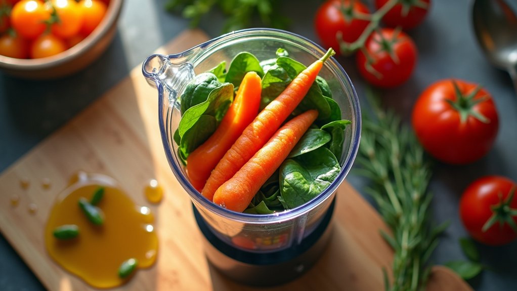 blend soup until smooth