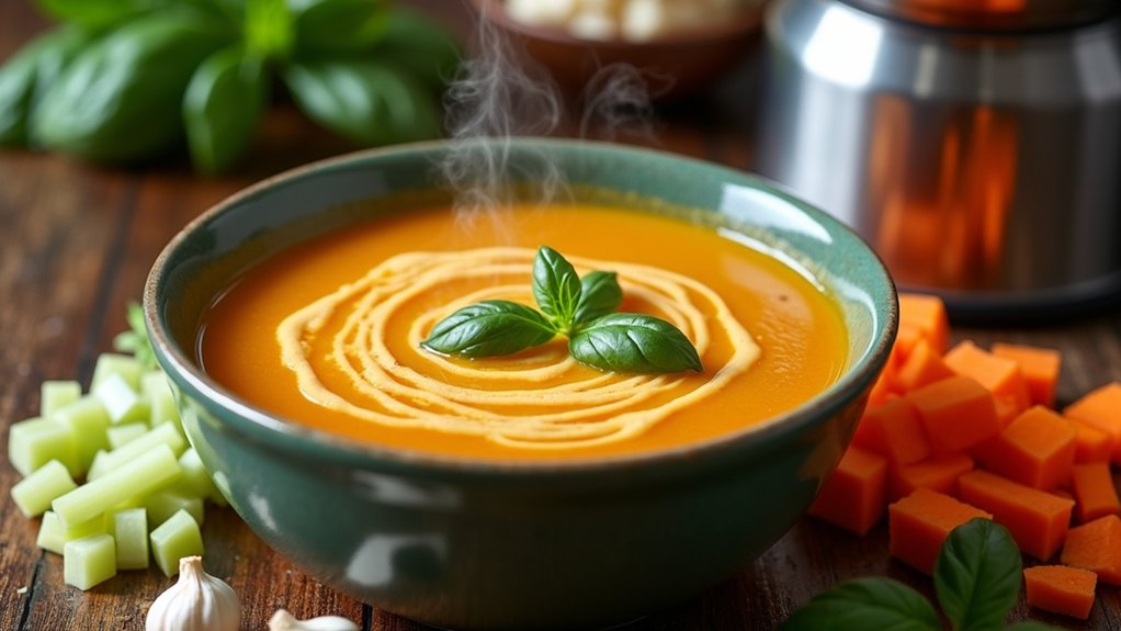 blend soup until smooth