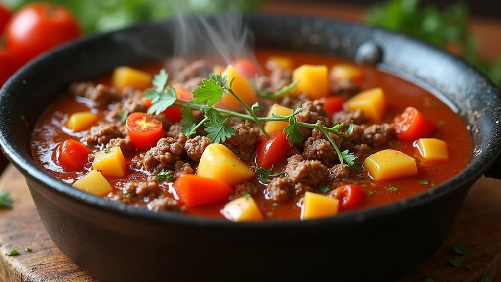 brown ground beef thoroughly