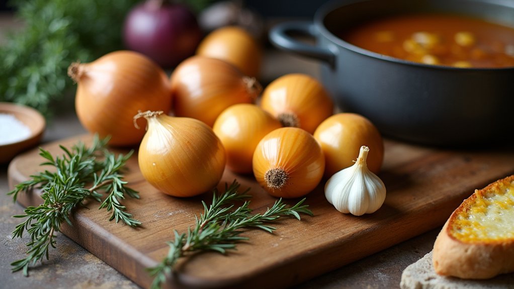 caramelized onions and cheese