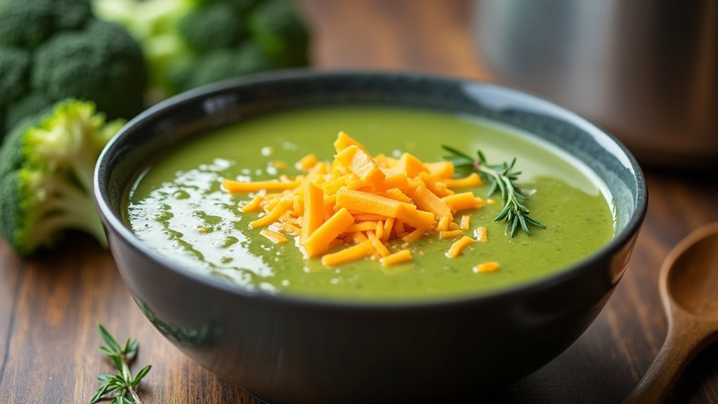 cheddar cheese enhances soup