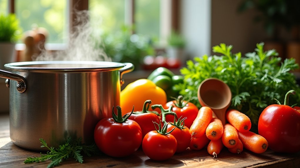 chop saut simmer vegetables