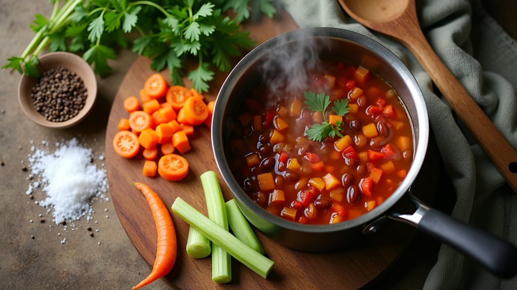 chop vegetables saut onions