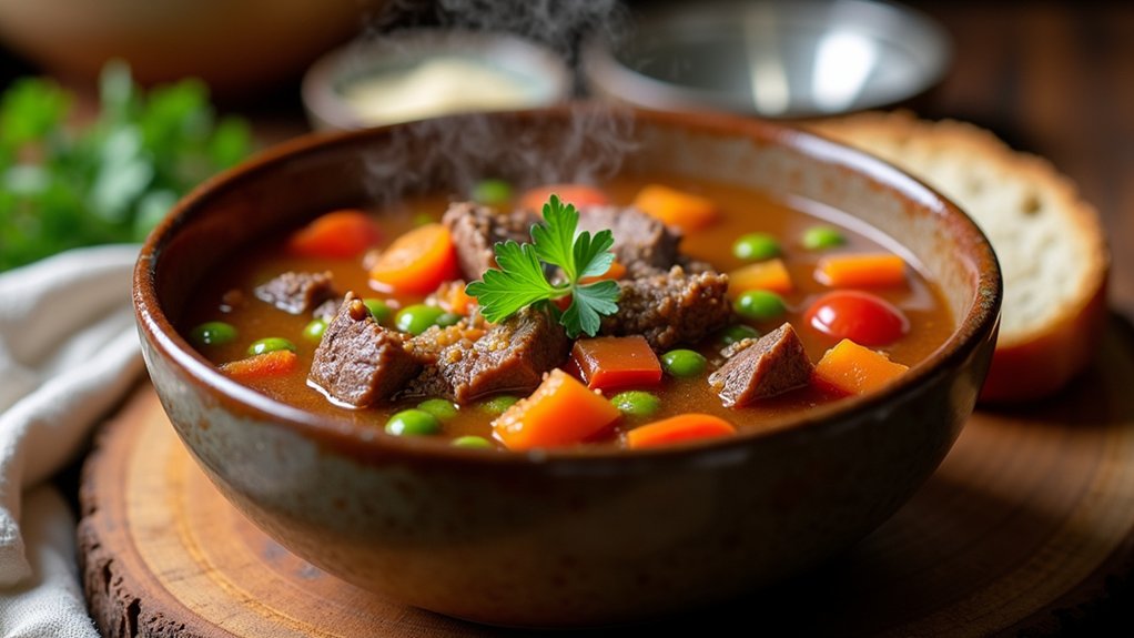 comforting beef vegetable soup