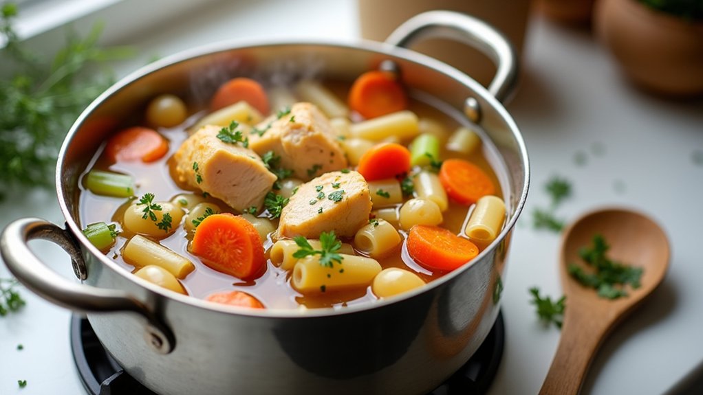 comforting chicken noodle soup