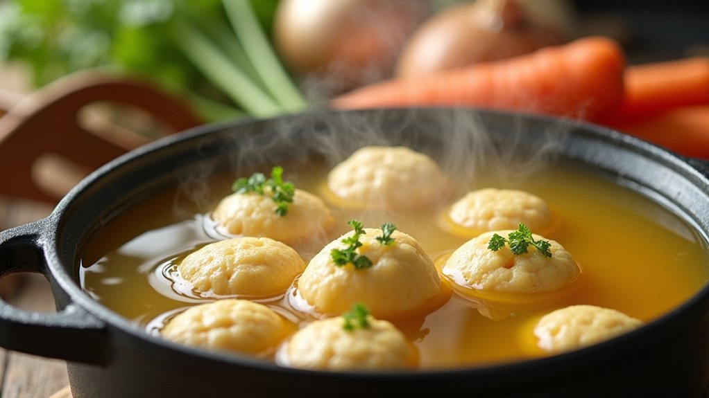 cook matzo balls in broth