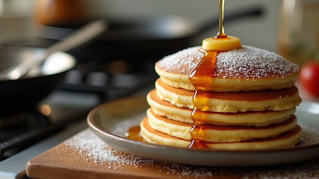 cook pancakes until golden