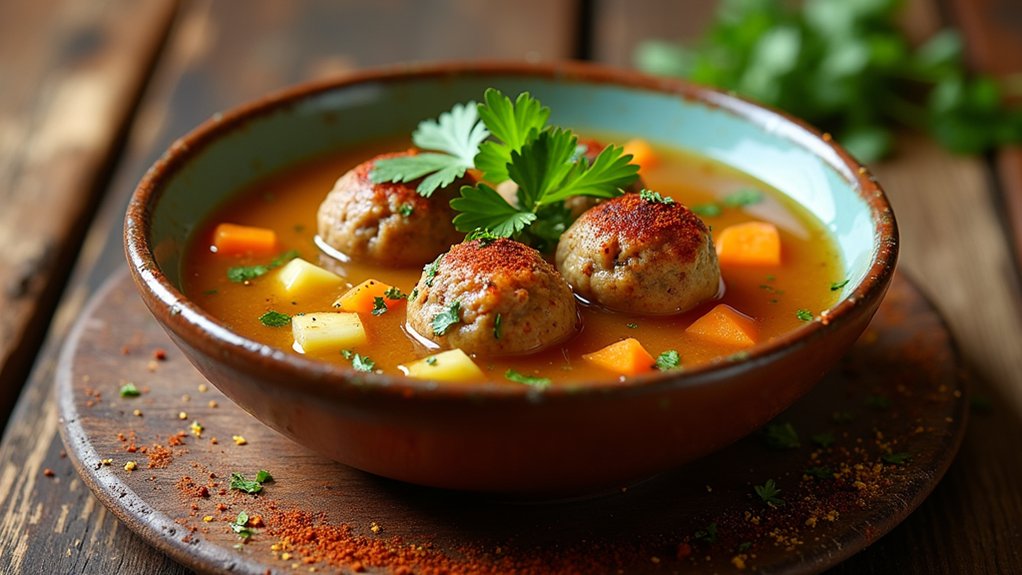 cooking delicious albondigas soup