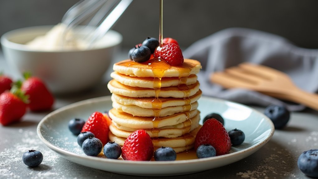 cooking mini pancakes together